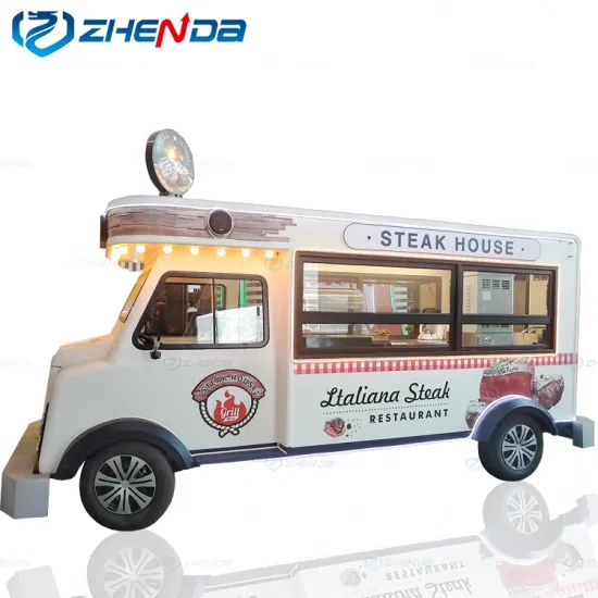 Carrozza ristorante mobile con bistecca di strada americana all'aperto di vendita calda Carrozza ristorante multifunzionale standard europeo